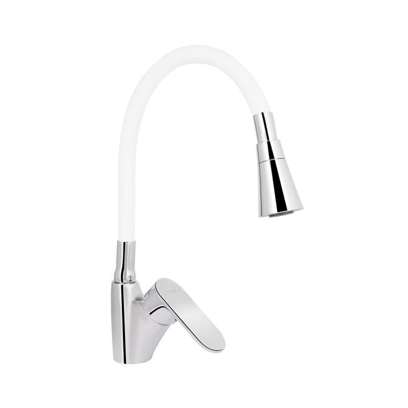 Смеситель для кухни Lidz Tani 007F3 с гибким изливом k40 LDTAN007F3WCR40423 Chrome/White (SD00046530)