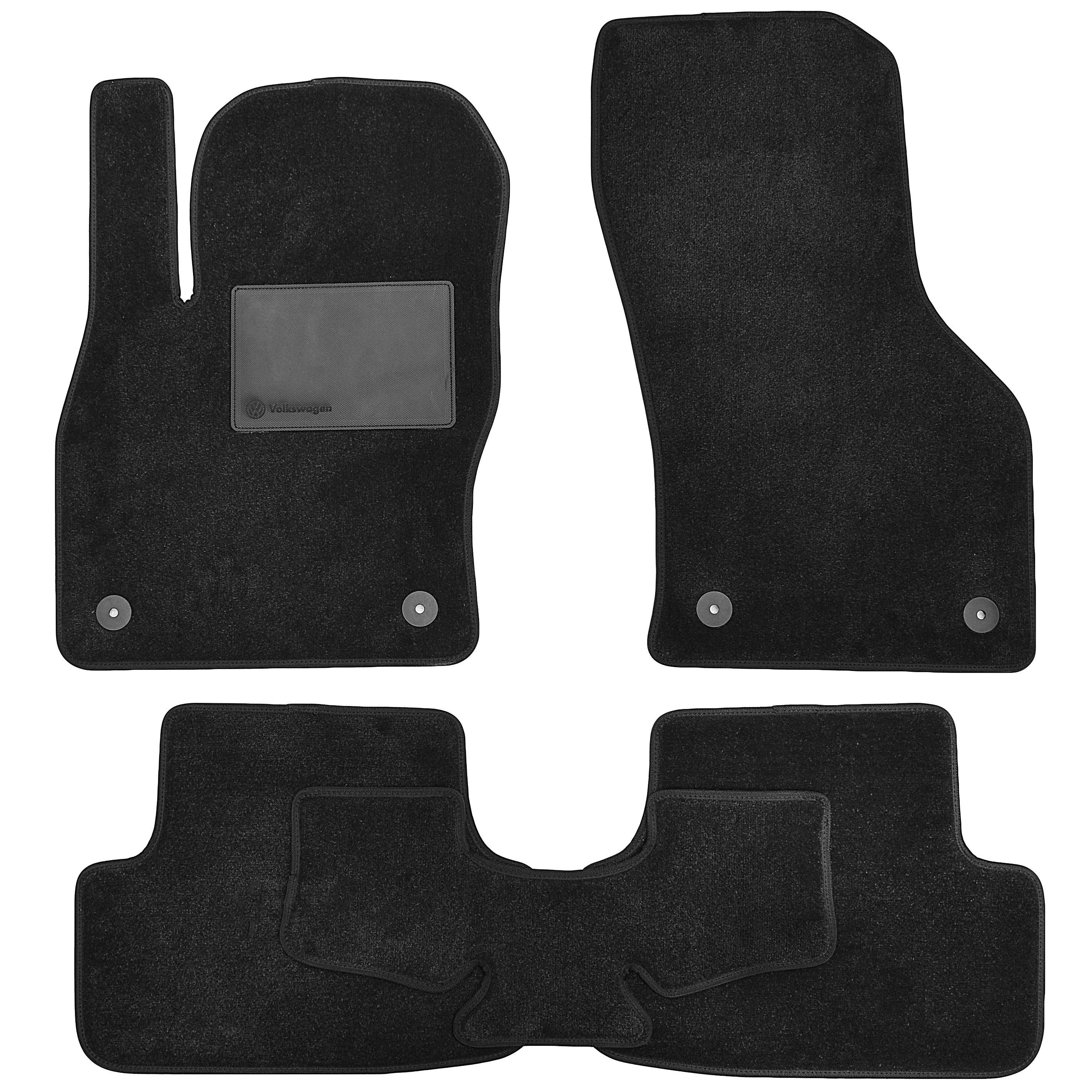 Коврики в салон для Volkswagen Golf VII '12- текстильные Черный (166671)