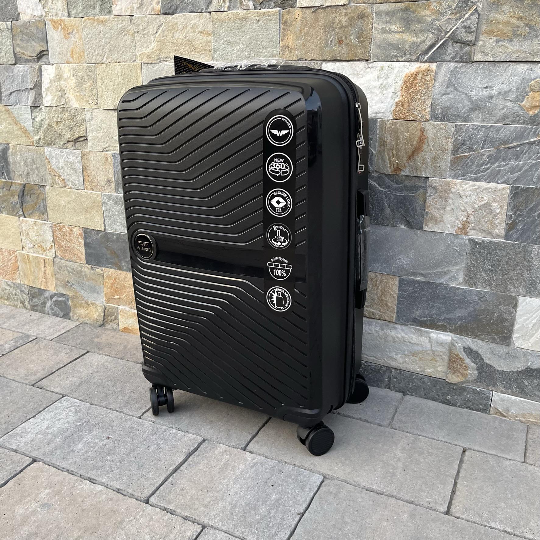 Чемодан дорожный средний из полипропилена Wings DQ181-04 M Черный - фото 2 Чемодан дорожный средний из полипропилена Wings DQ181-04 M Черный - фото 2