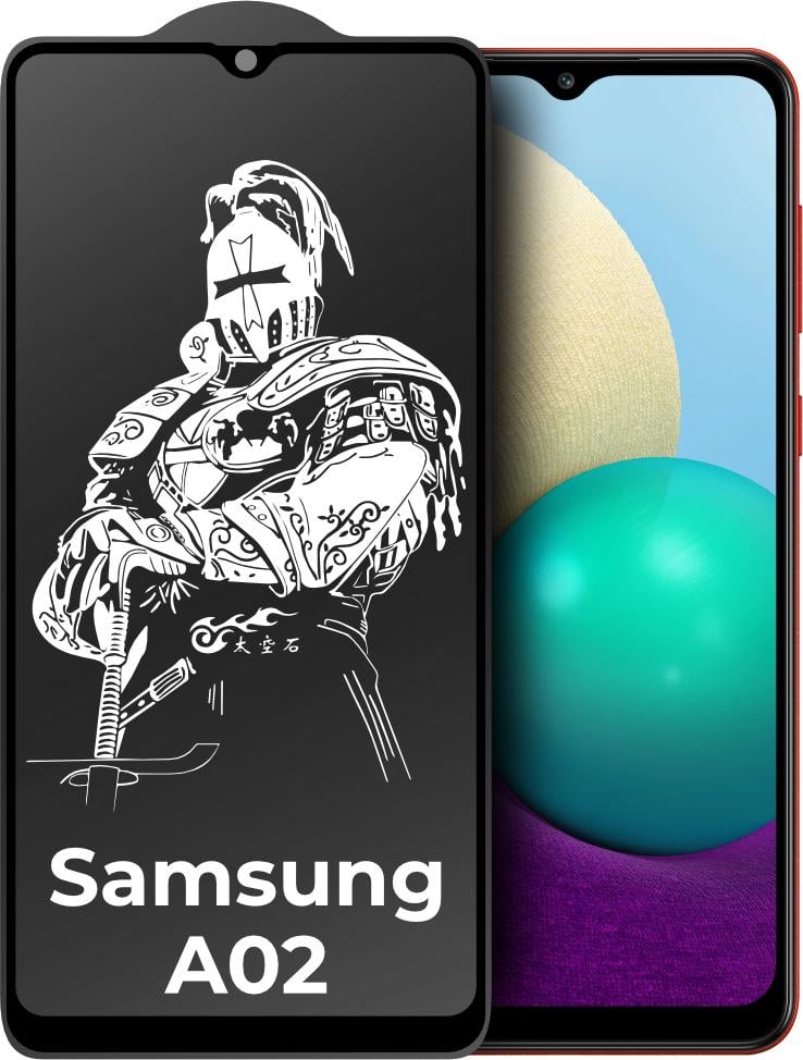 Защитное стекло King Fire Samsung Galaxy A02 A022 Full Glue Black (24328)