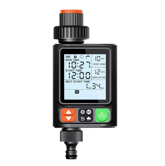 Таймер подачи воды Умный программируемый Water Timerx-344 для полива сада Черный (AZ-928)
