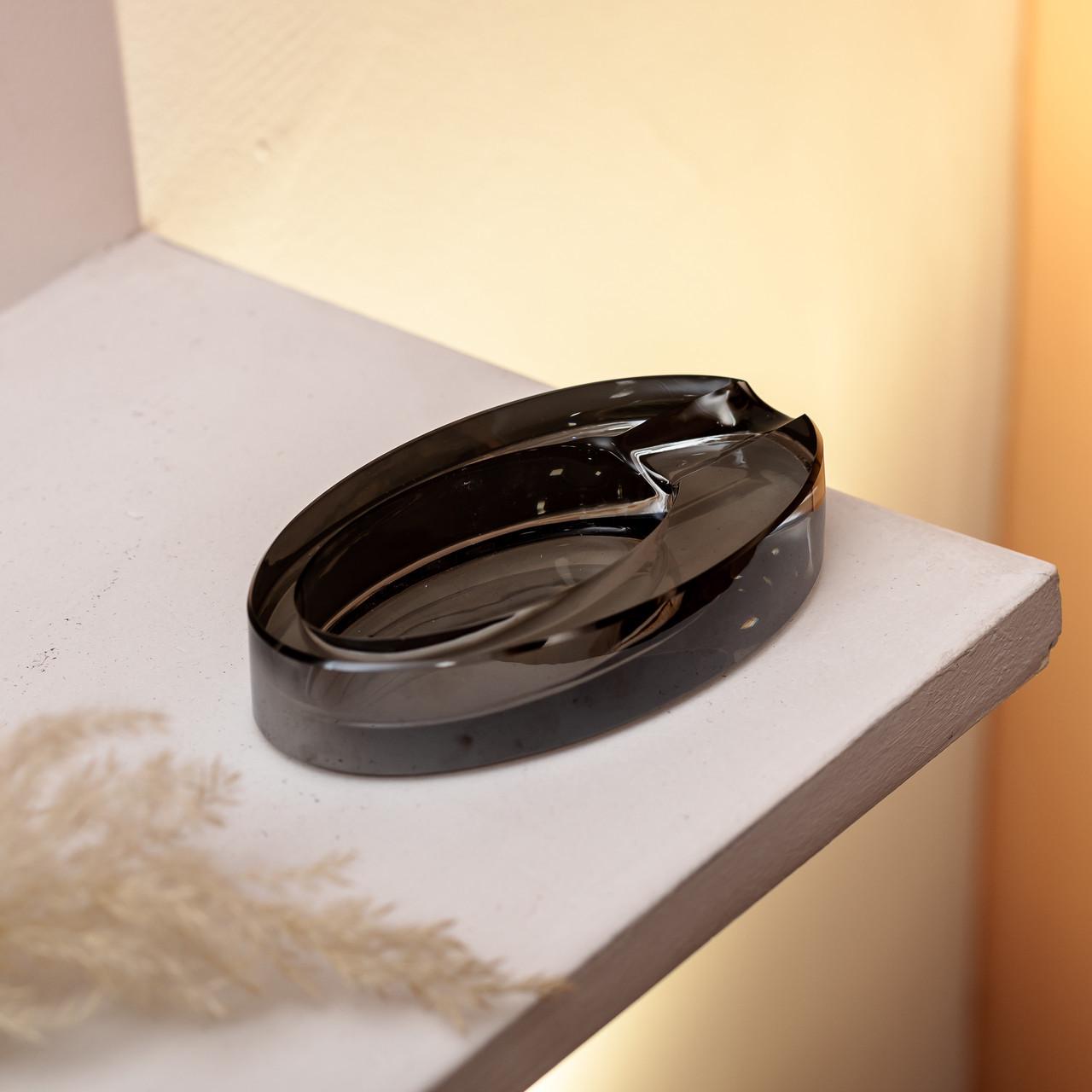 Попільничка скляна для сигарет HP-4-135 13х7,5х2,5 см Сірий (A-034140) - фото 4 Попільничка скляна для сигарет HP-4-135 13х7,5х2,5 см Сірий (A-034140) - фото 4