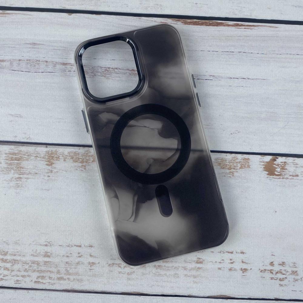 Чохол Wave Stylish Creative з MagSafe для iPhone 14 Plus Прозоро-чорний