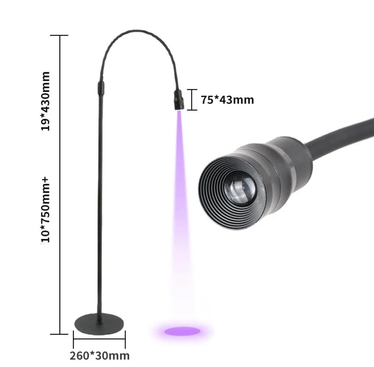 Лампа гибкая напольная UV-5 для сушки ногтей и наращивание ресниц 5 Вт Черный - фото 5 Лампа гибкая напольная UV-5 для сушки ногтей и наращивание ресниц 5 Вт Черный - фото 5