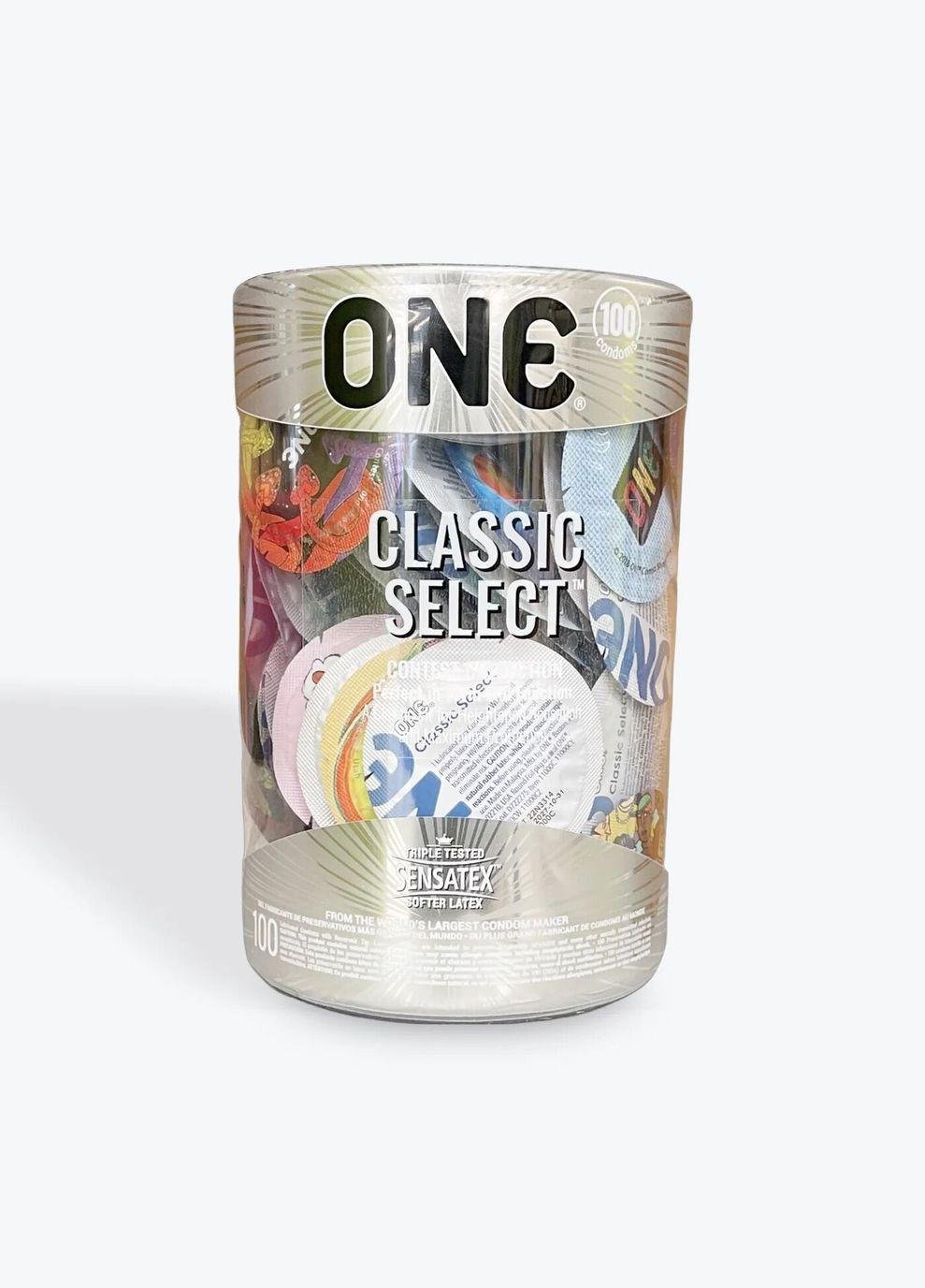Банка презервативов ONE Classic Select Contest Collection 100 шт. (11000B)