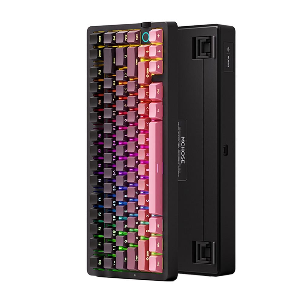 Клавиатура беспроводная механическая MChose G75 V2 Blackberry Ice Blue Switch RGB Bluetooth/2,4G/USB-C 75% PBT 10000 мАч Клавиатура беспроводная механическая MChose G75 V2 Blackberry Ice Blue Switch RGB Bluetooth/2,4G/USB-C 75% PBT 10000 мАч
