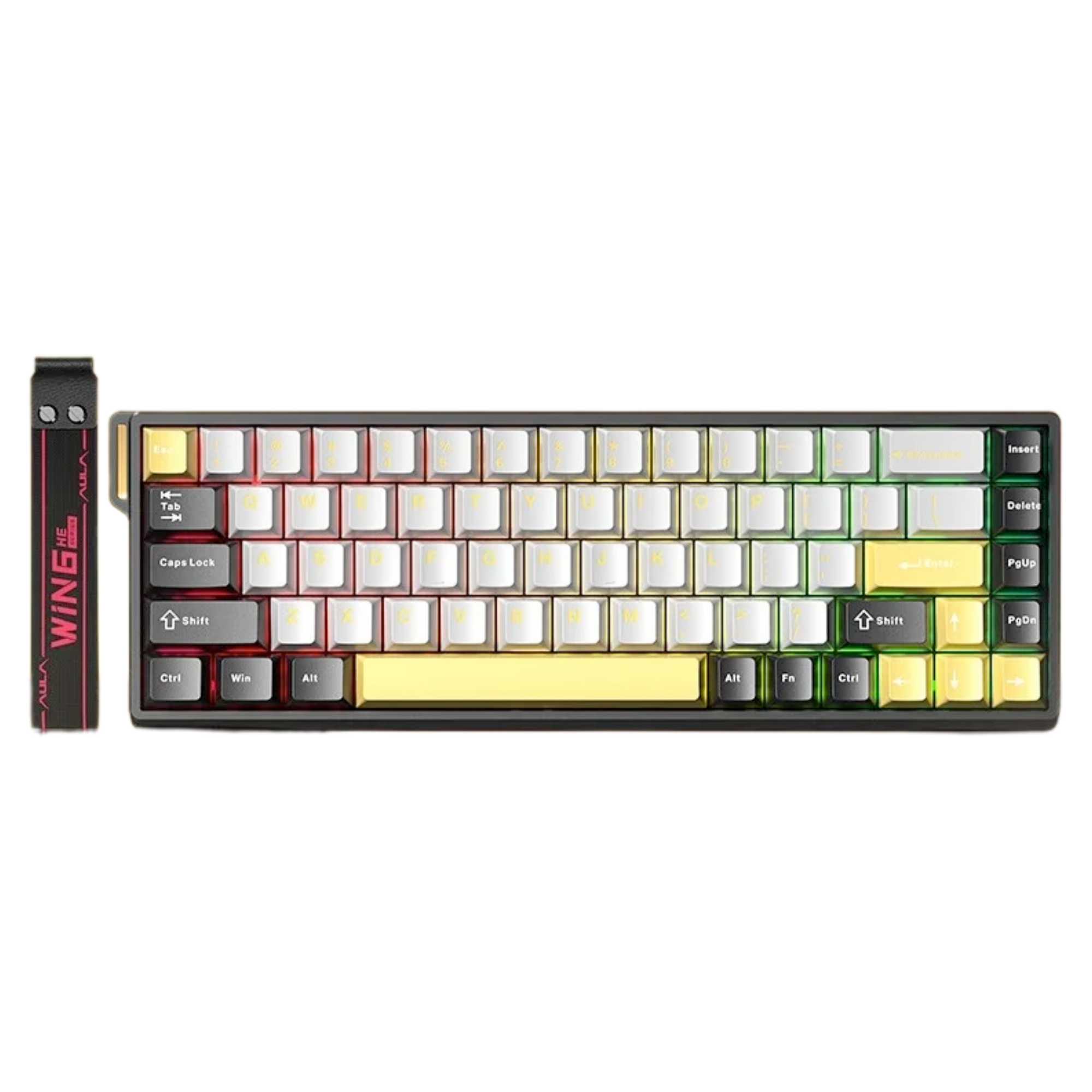 Клавиатура на магнитных переключателях Aula WIN 68 HE MAX механическая с подсветкой RGB Gray/Yellow (24405159)