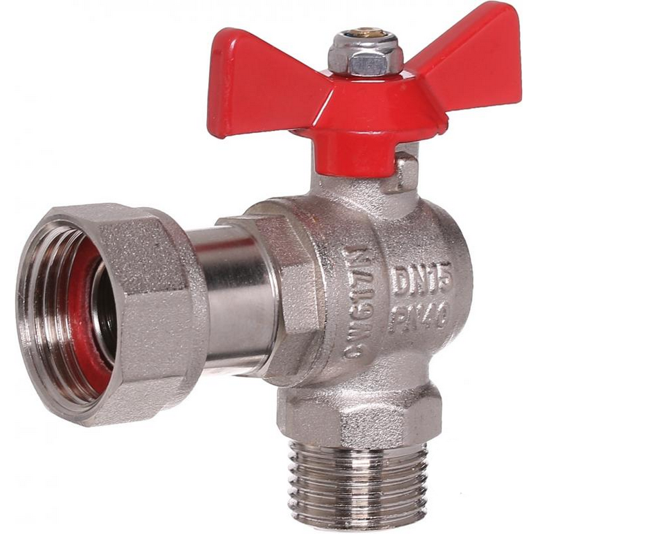 Кран кульовий Valtec кутовий з накидною гайкою 1/2х3/4" VT.267.N.0405