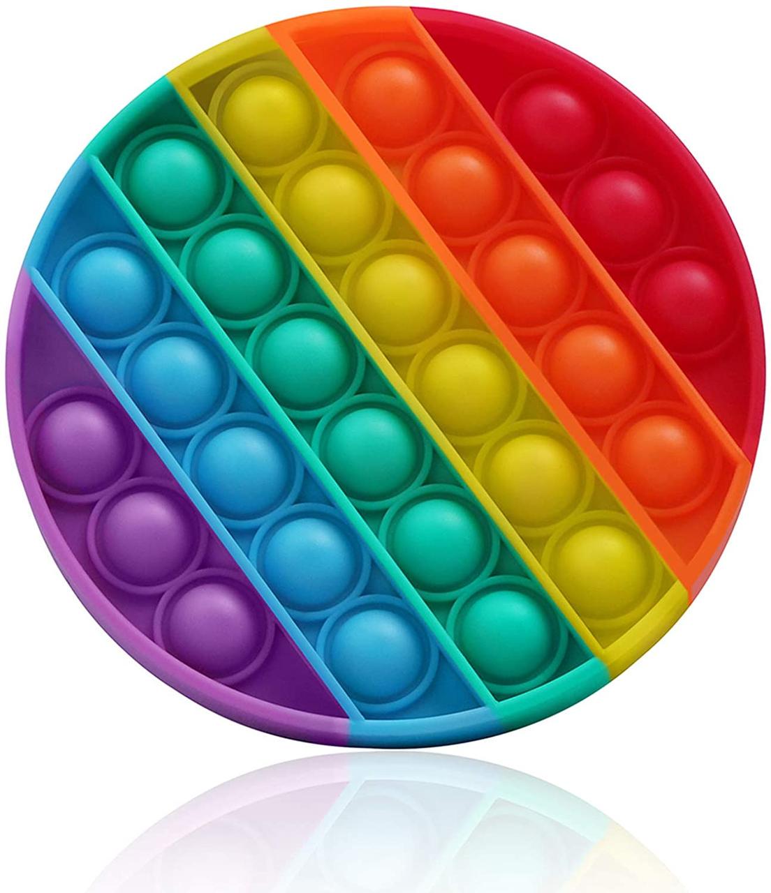 Игрушка-антистресс Pop It Circle 12,5х12,5 см Rainbow (101104)