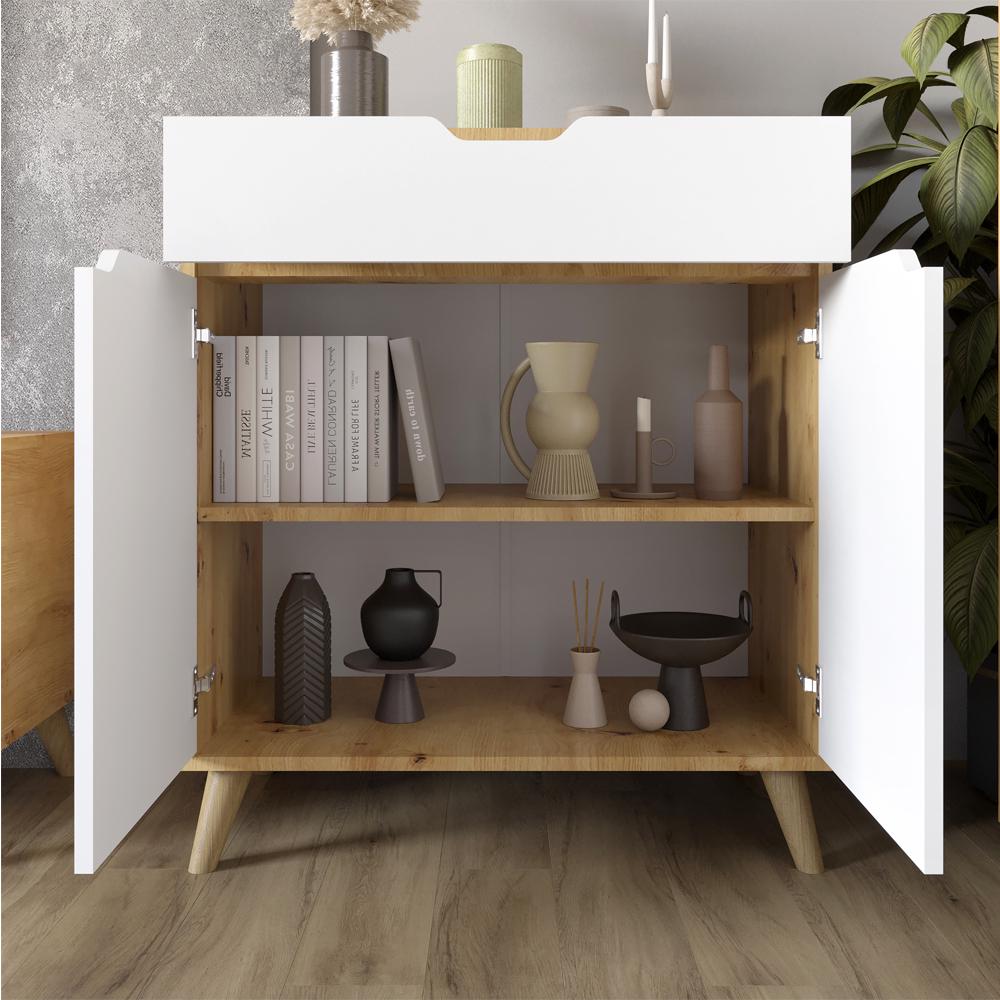 Комод в гостиную М-Зон Борн 750 Дуб Артизан/Антрацитовый/Белый (MZN-031041) - фото 3 Комод в гостиную М-Зон Борн 750 Дуб Артизан/Антрацитовый/Белый (MZN-031041) - фото 3