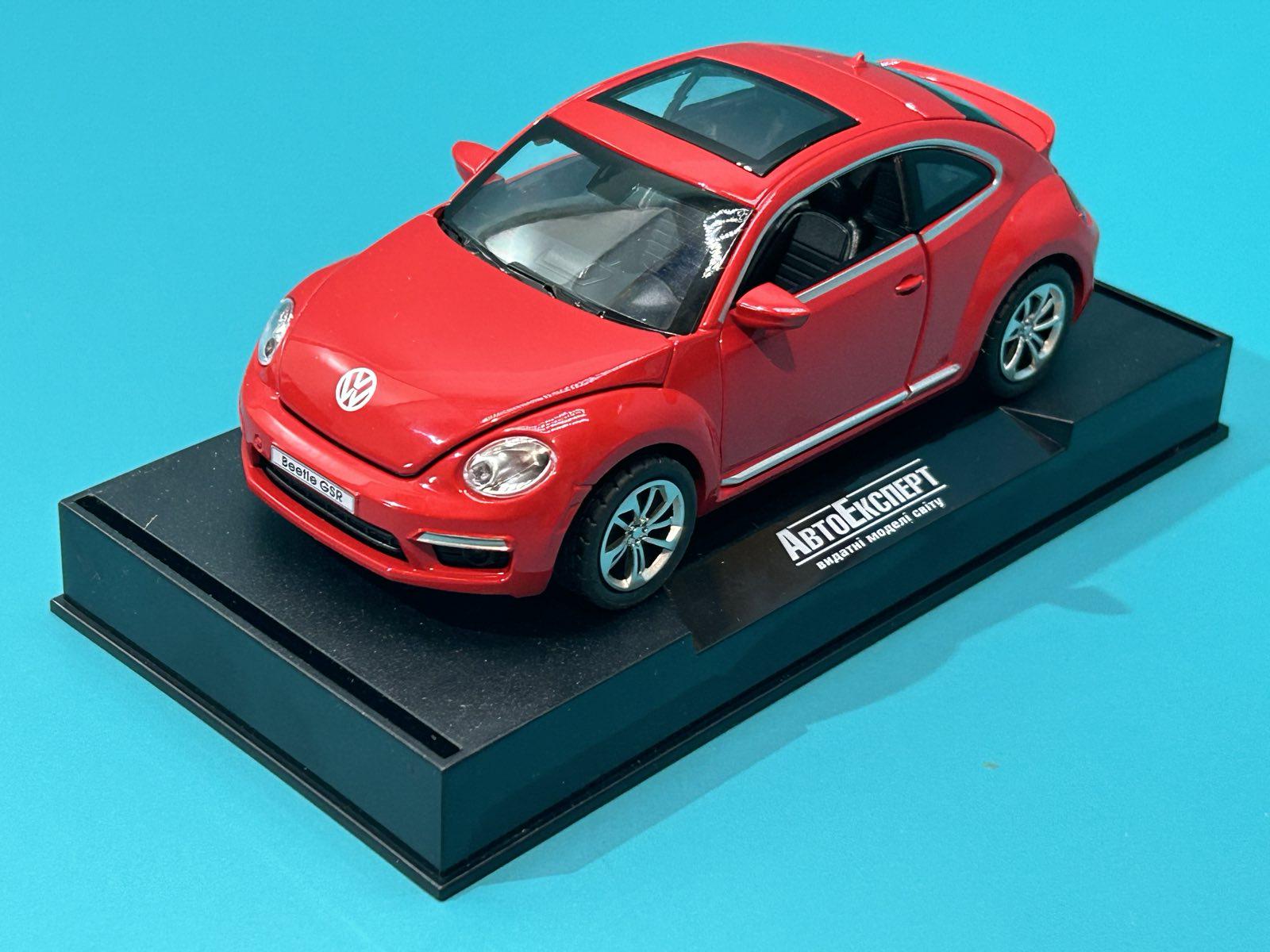 Машинка Union Group Авто Експерт Volkswagen Beatle 1:32 метал світло/звук відчиняються двері/капот/багажник Червоний (12012)