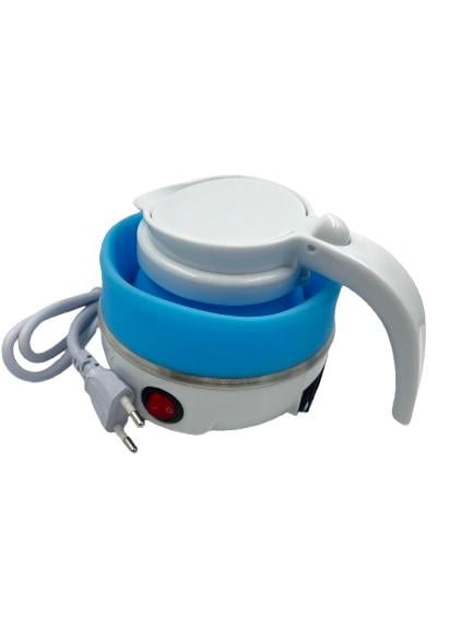 Электрочайник складной силиконовый ELECTRIC KETTLE 7107 600 мл/800 Вт/220V Голубой - фото 5