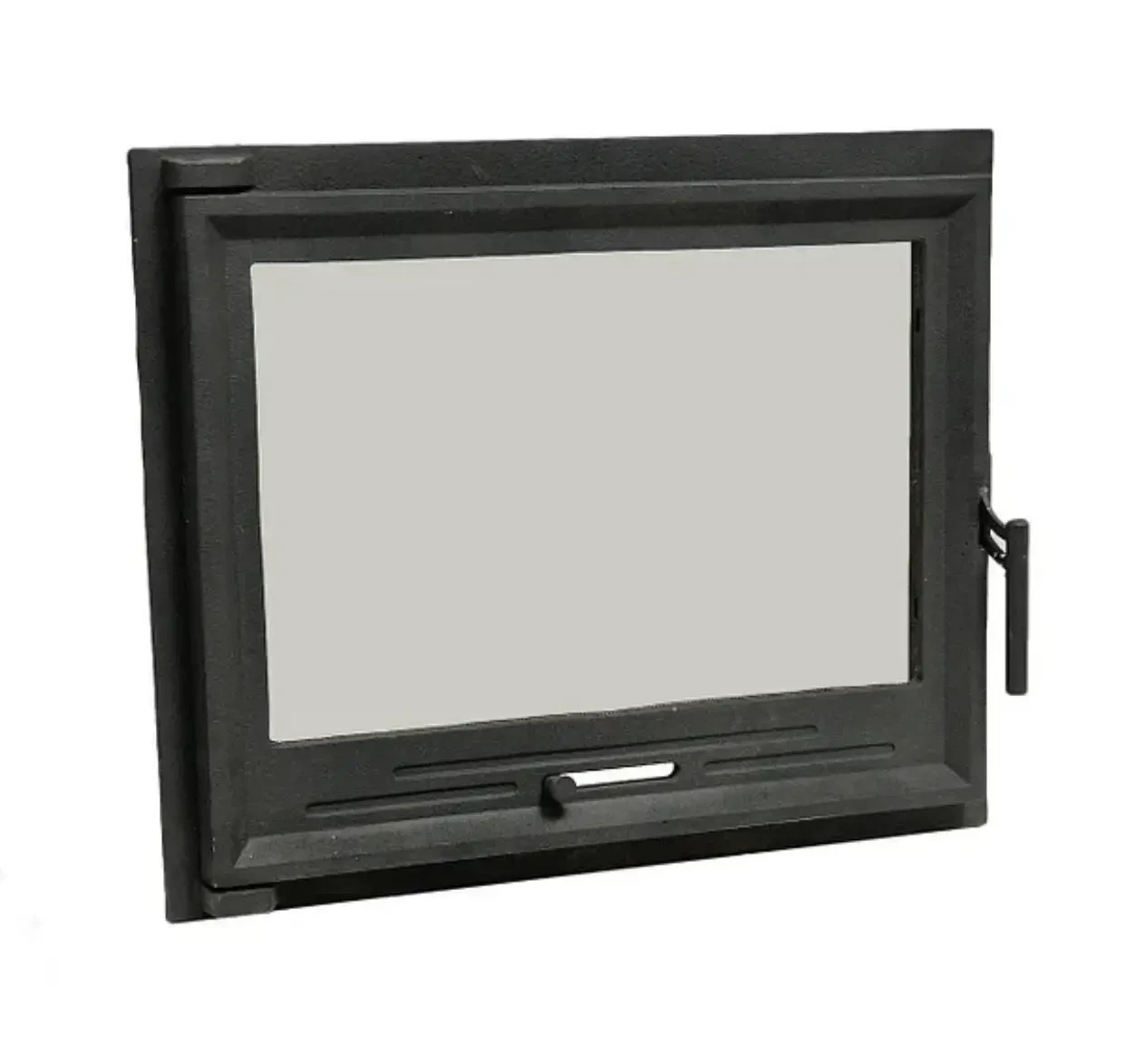 Двері чавунні для каміна з термостійким склом 490x600 мм