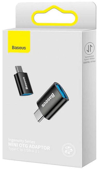 Перехідник Baseus Ingenuity Series Mini OTG Adaptor USB-C to USB-A Black (ZJJQ000001) - фото 3 Перехідник Baseus Ingenuity Series Mini OTG Adaptor USB-C to USB-A Black (ZJJQ000001) - фото 3