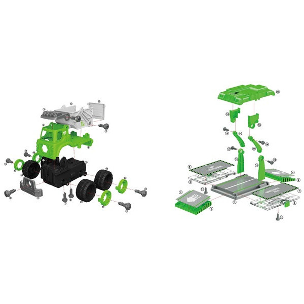 Конструктор Diy Spatial Creativity Набір муз.Мусоровоз і Само-ал LM9048-1A (CJ-1614204) - фото 5