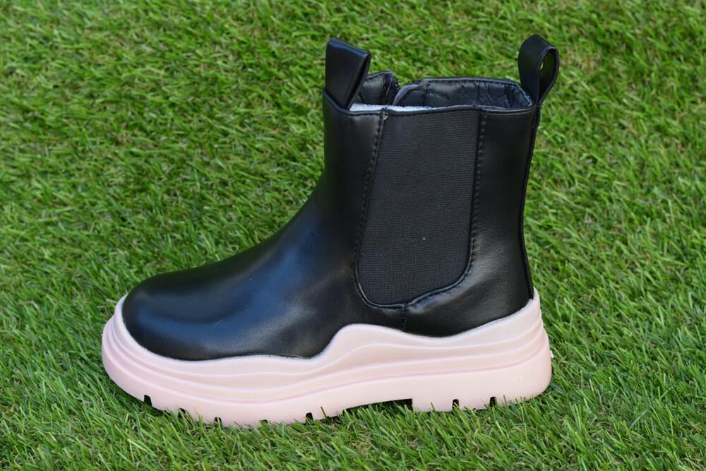 Полусапожки для девочки демисезонные челси р. 28 Черный (11291971)