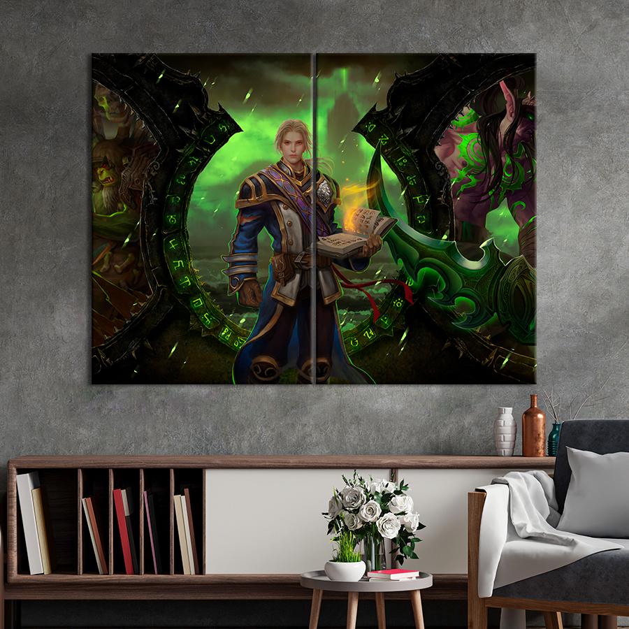 Настенний декор Маг с волшебной книгой World of Warcraft: Legion 71x51 см (A165-2)