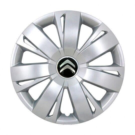 Автомобільні ковпаки SKS 411 R16 з логотипом Citroen 4 шт. Сріблястий