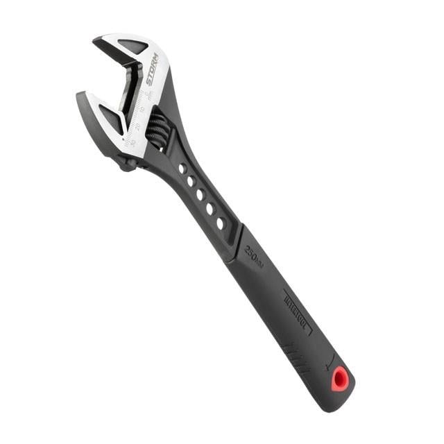 Ключ разводной Intertool STORM XT-0080 2415714685 250 мм кованный TPR рукоятка Cr-V сталь (2415714685)