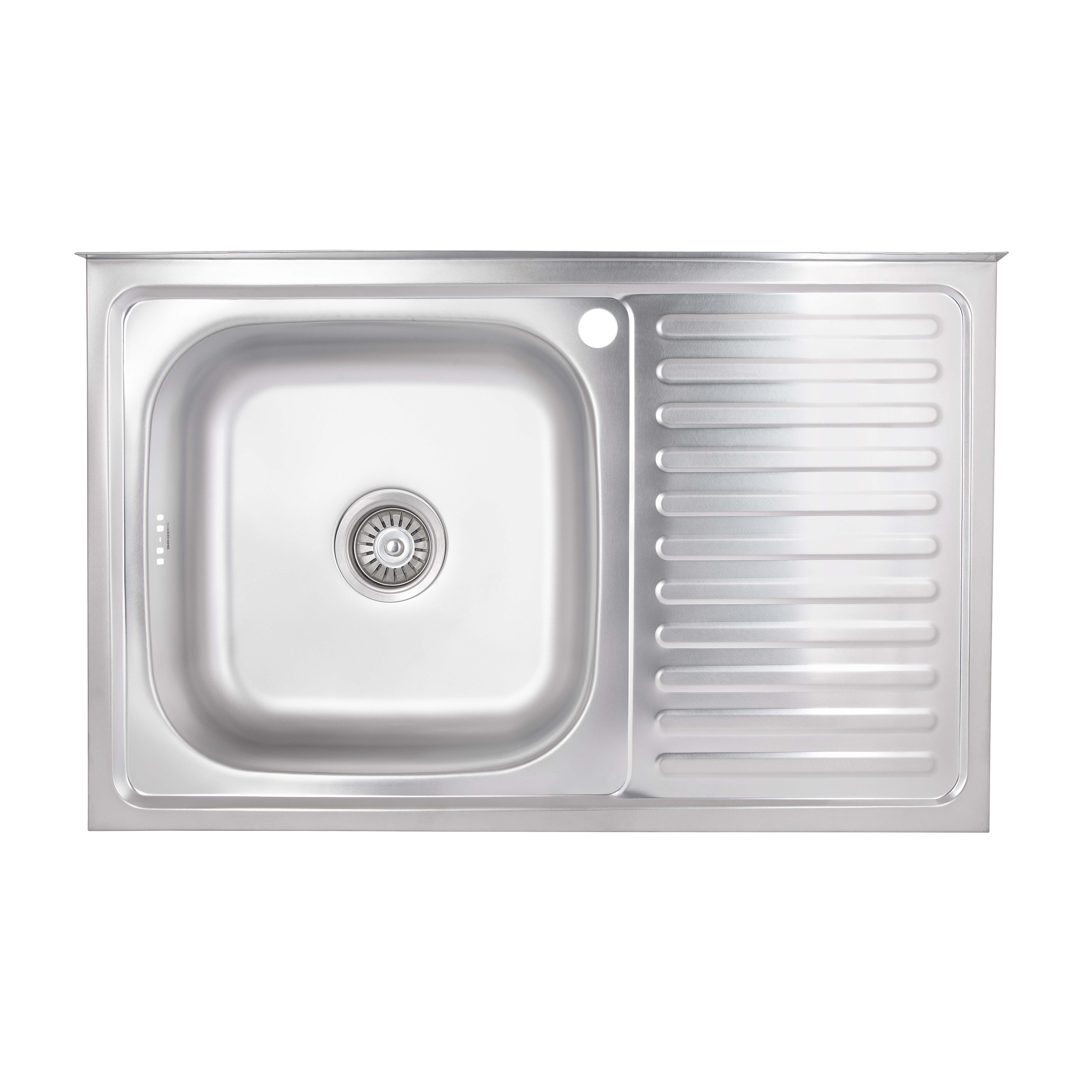 Мойка для кухни Brinex 5080-L 0,6 мм Satin (BRIN5080LSAT06)