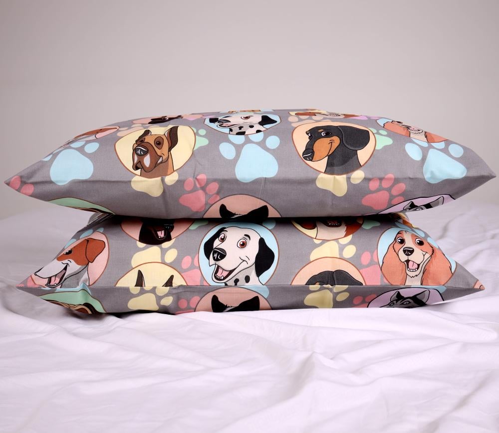 Набір наволочок Happy Dogs бязь 50х70 см 2 шт. (43211535)