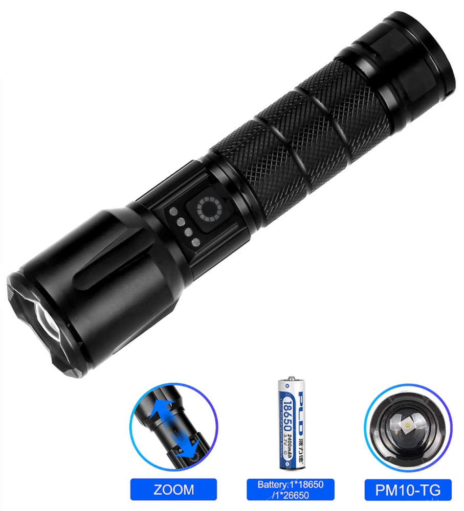 Фонарь CA171-PM10-TG 30W Zoom USB-C Power Indicator Черный (613542) - фото 3