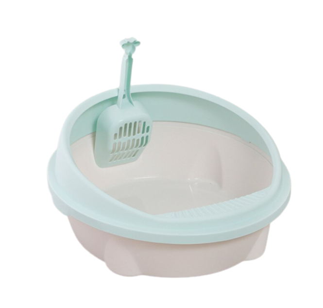 Кошачий туалетный лоток с лопаткой 40х36х18 см S Мятный (00000002558)