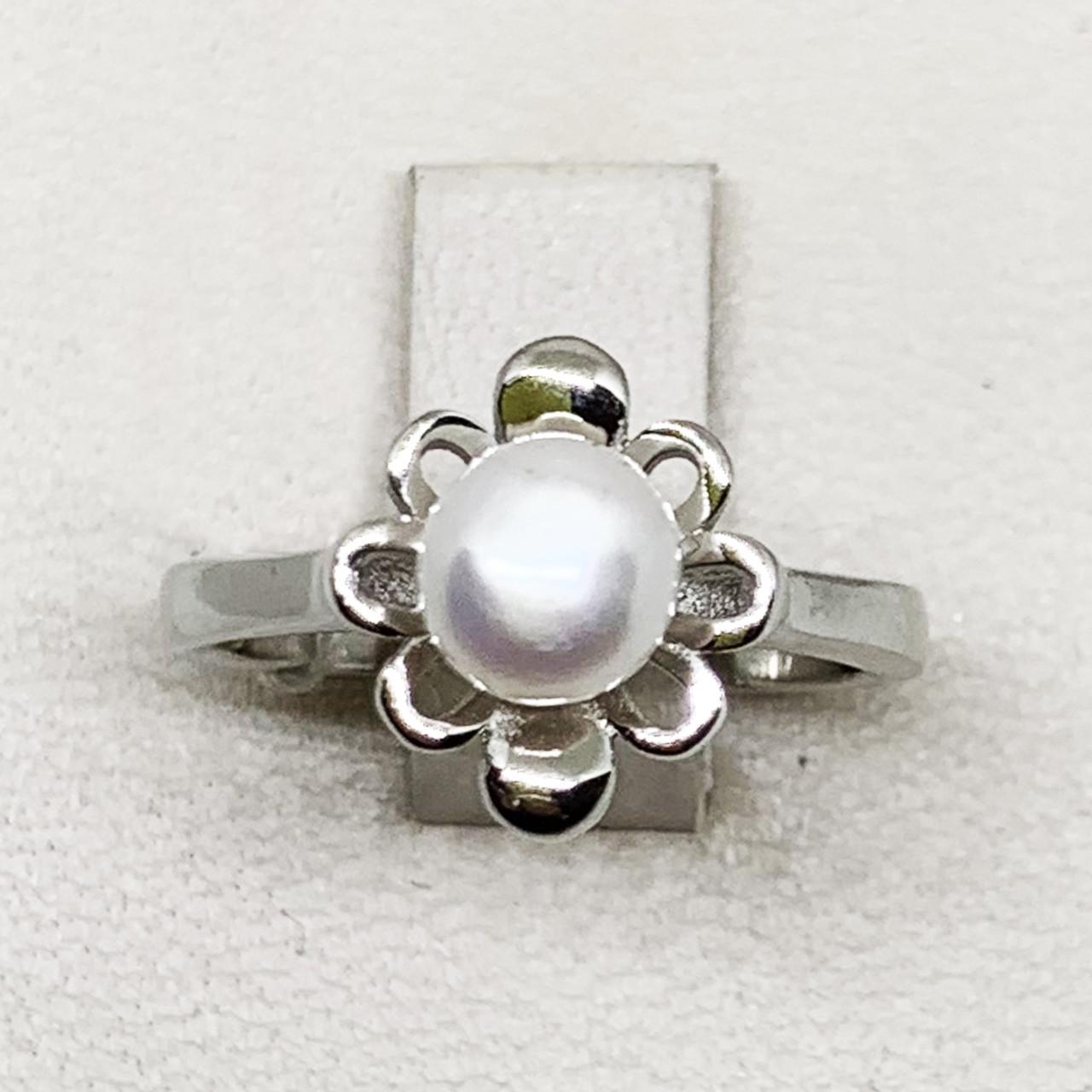 Кольцо серебряное с жемчугом 3,18 г р. 17 (1699284029)