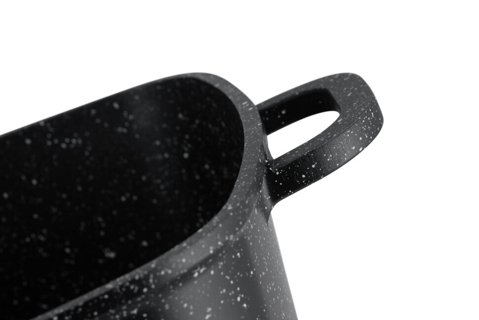 Каструля квадратна мармурове покриття Edenberg зі скляною кришкою 5,5 л (EB-8114) - фото 5