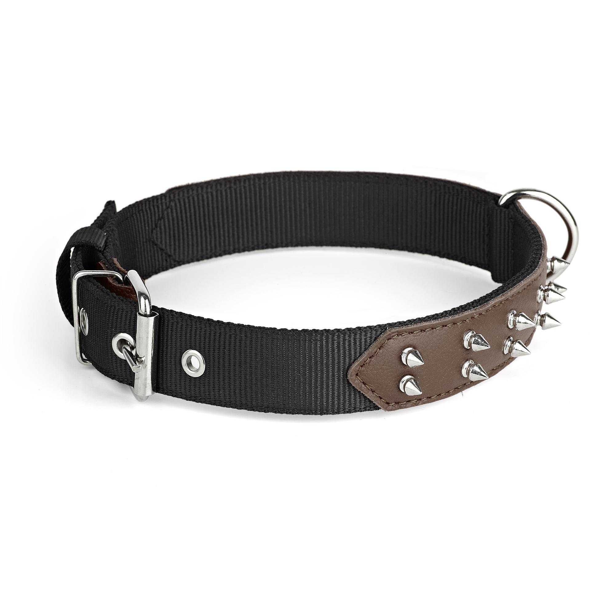 Ошейник KareLine и натуральной кожи с шипами 35 мм 410-510 мм (6606/12) - фото 2 Ошейник KareLine и натуральной кожи с шипами 35 мм 410-510 мм (6606/12) - фото 2