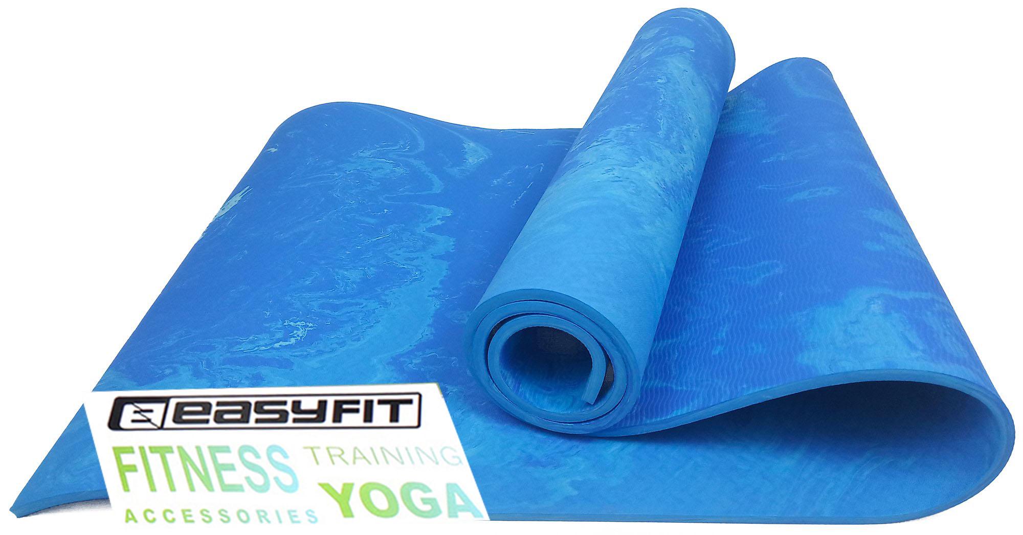 Коврик для йоги EasyFit PER ECO-Friendly Mat 8 мм Синий (EF-1930-Bl)