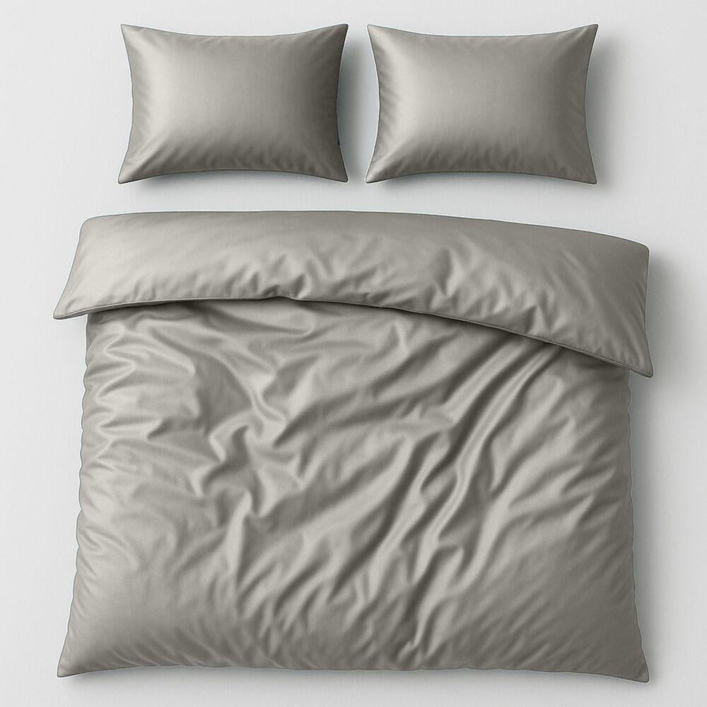 Комплект постельного белья евро IDEIA премиум сатин хлопок пододеяльник 200x220 см/2 наволочки 50x70 см Серо-бежевый (26848)