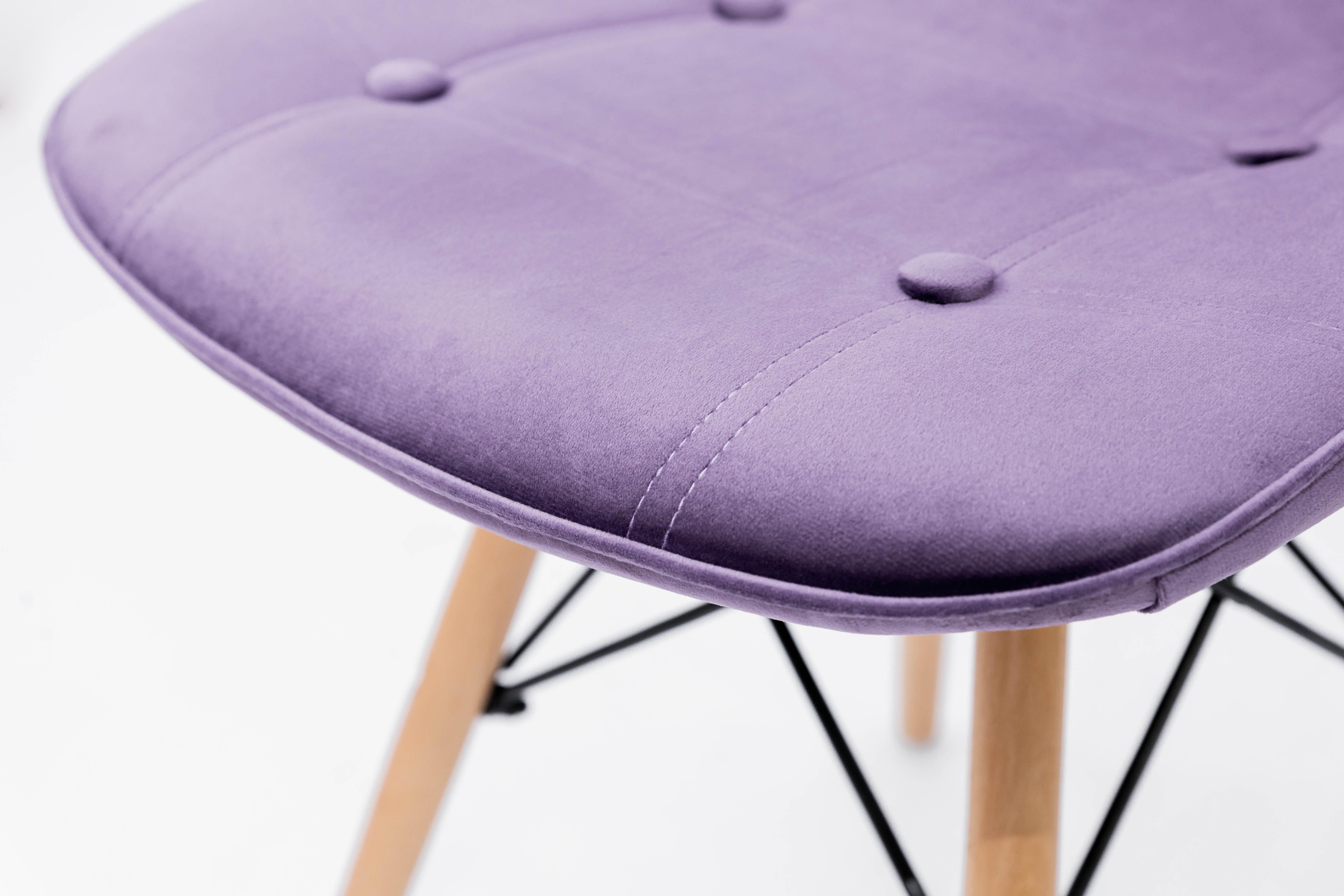 Стілець для кухні та вітальні Джастін Justin велюр 460х840х500 мм Бузковий (GAА0052509) - фото 6 Стілець для кухні та вітальні Джастін Justin велюр 460х840х500 мм Бузковий (GAА0052509) - фото 6