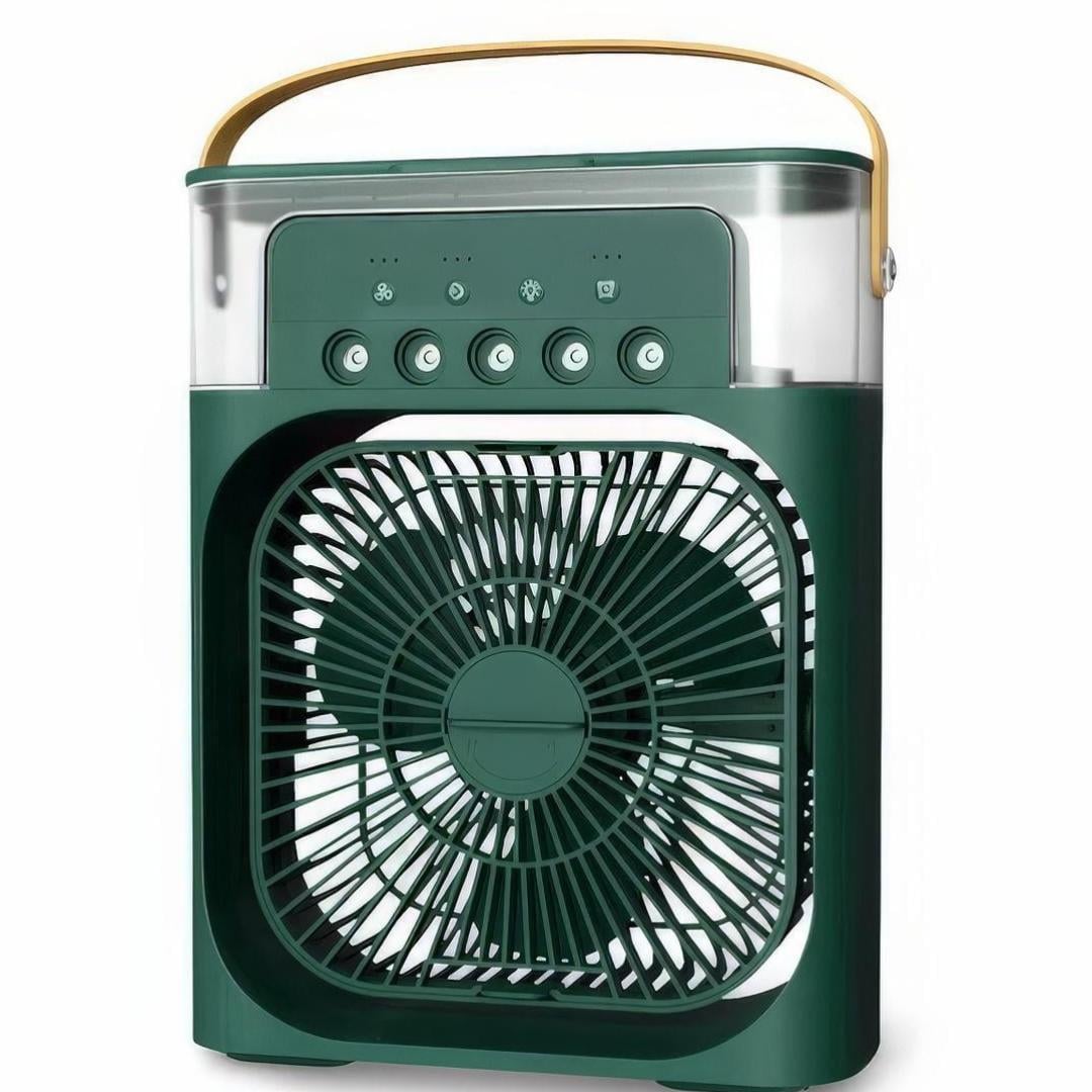 Вентилятор портативный Air Cooler Fan 4в1 с водяным охлаждением Зеленый (580 AC)