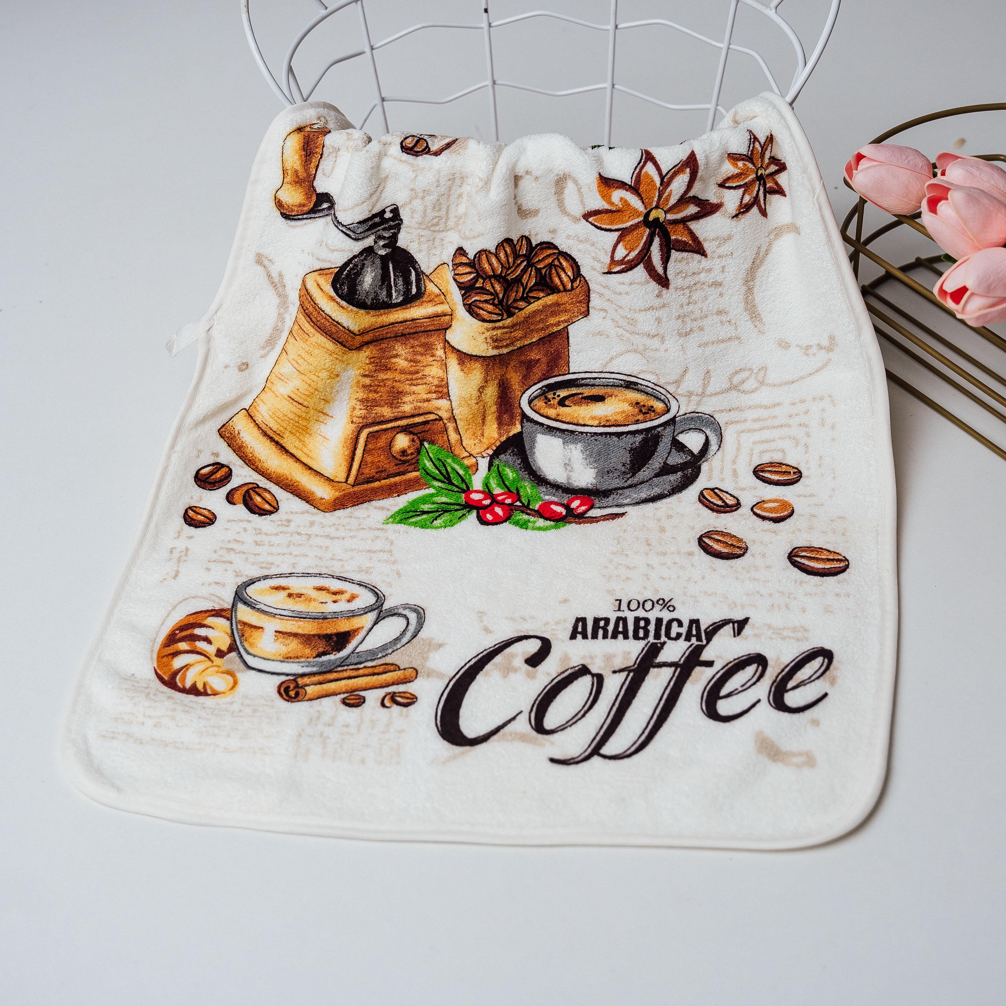 Полотенце кухонное Завтрак в Кофейне 35х75 см Темно-желтый (87204)