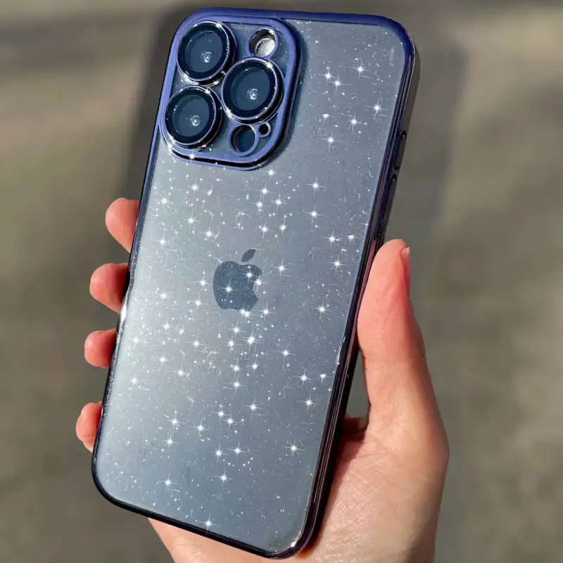 Чохол TPU+PC Glittershine для Apple iPhone 15 Pro Max (6.7") Темно-Синій | Dark Blue - фото 2