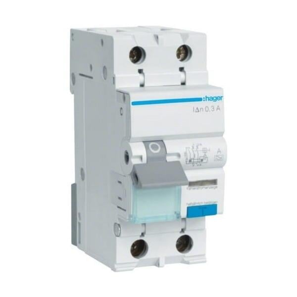 Дифавтомат Hager 2 полюса 6kA тип C 16A 300mA тип A AFA966D (74347)