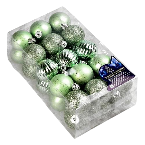 Елочные новогодние шарики Stenson 9658-4 пластиковые 4 см 16 шт. (581745)