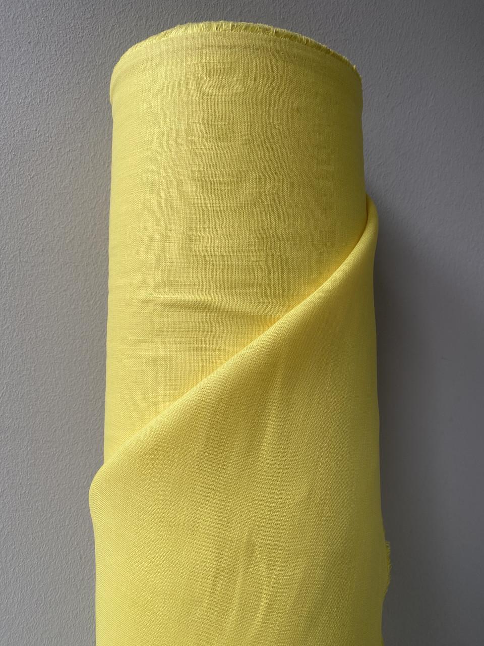 Тканина LINEN PLUS 100% льон 143 см 1490 Лимонний - фото 6 Тканина LINEN PLUS 100% льон 143 см 1490 Лимонний - фото 6
