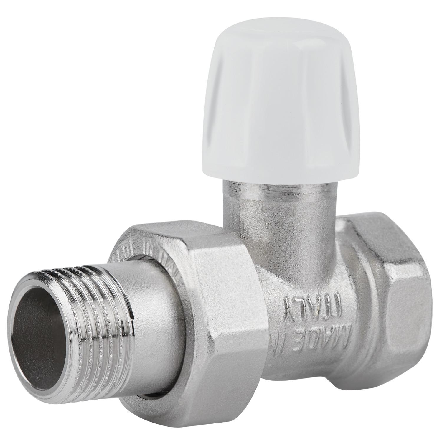 Вентиль радиаторный прямой ICMA 1/2"x1/2" с американкой (82813AD06)