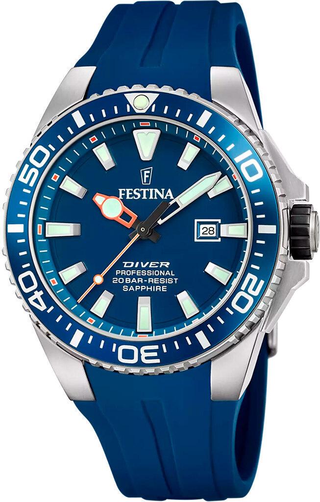 Наручные часы мужские Festina F20664/1 The Originals со стальным корпусом/сапфировым стеклом WR 200 м и синим циферблатом