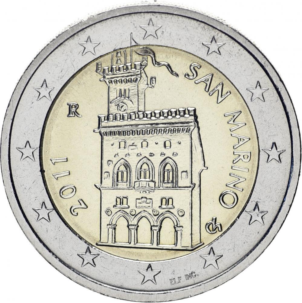 Коллекционная монета Сан-Марино 2 евро 2011 UNC (М10329)