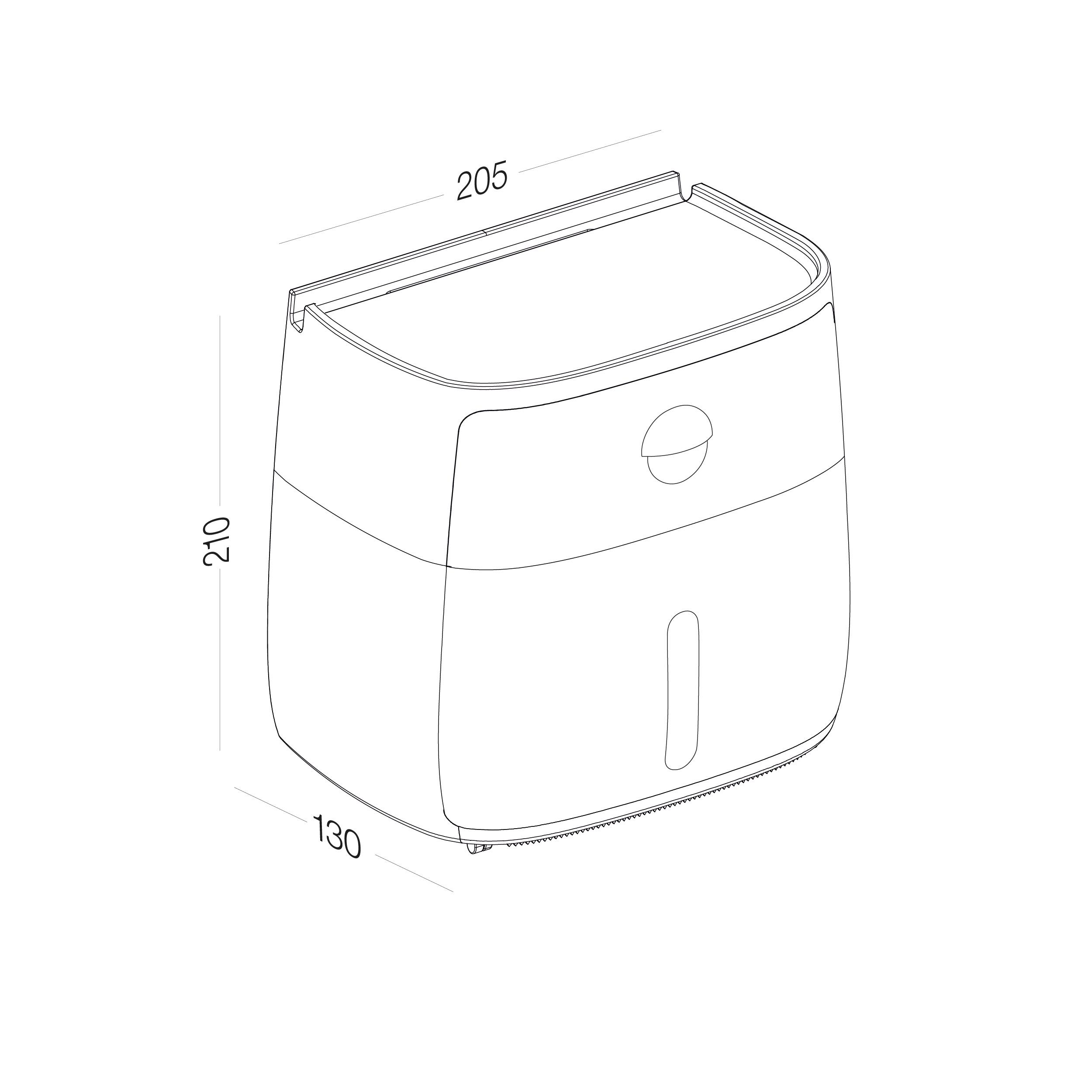Держатель для туалетной бумаги MVM BP-16 white/gray с крышкой Серый (211142) - фото 2