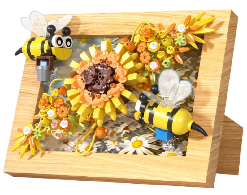 Конструктор Creative Sunflower серия Art Bouquet Фоторамка Подсолнечник и пчелы 322 детали (2104619332)