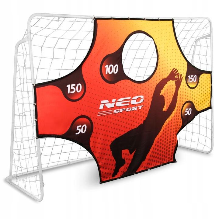 Ворота переносні великі футбольні 245х155х80 см та килимок точності Neo-Sport NS-455 (1455)