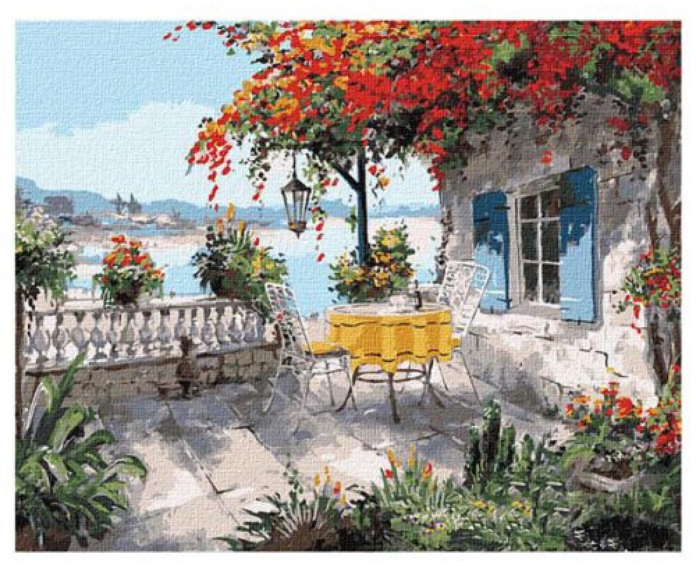 Картина по номерам Идейка Уютный двор KHO2842 холст на подрамнике 40x50 см (1516592228)