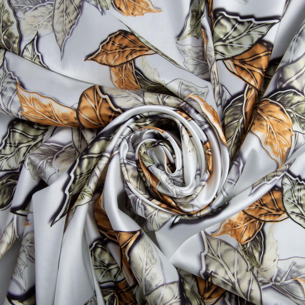 Тканина плательна атлас шовк Рудий (20893) - фото 4