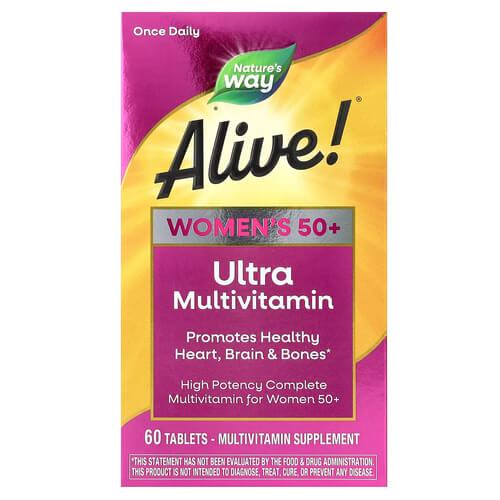 Витамины для возраста 50+ Nature's Way Alive! Women's 50+ Ultra Potency Complete Multivitamin 60 tab (NWY-15692)
