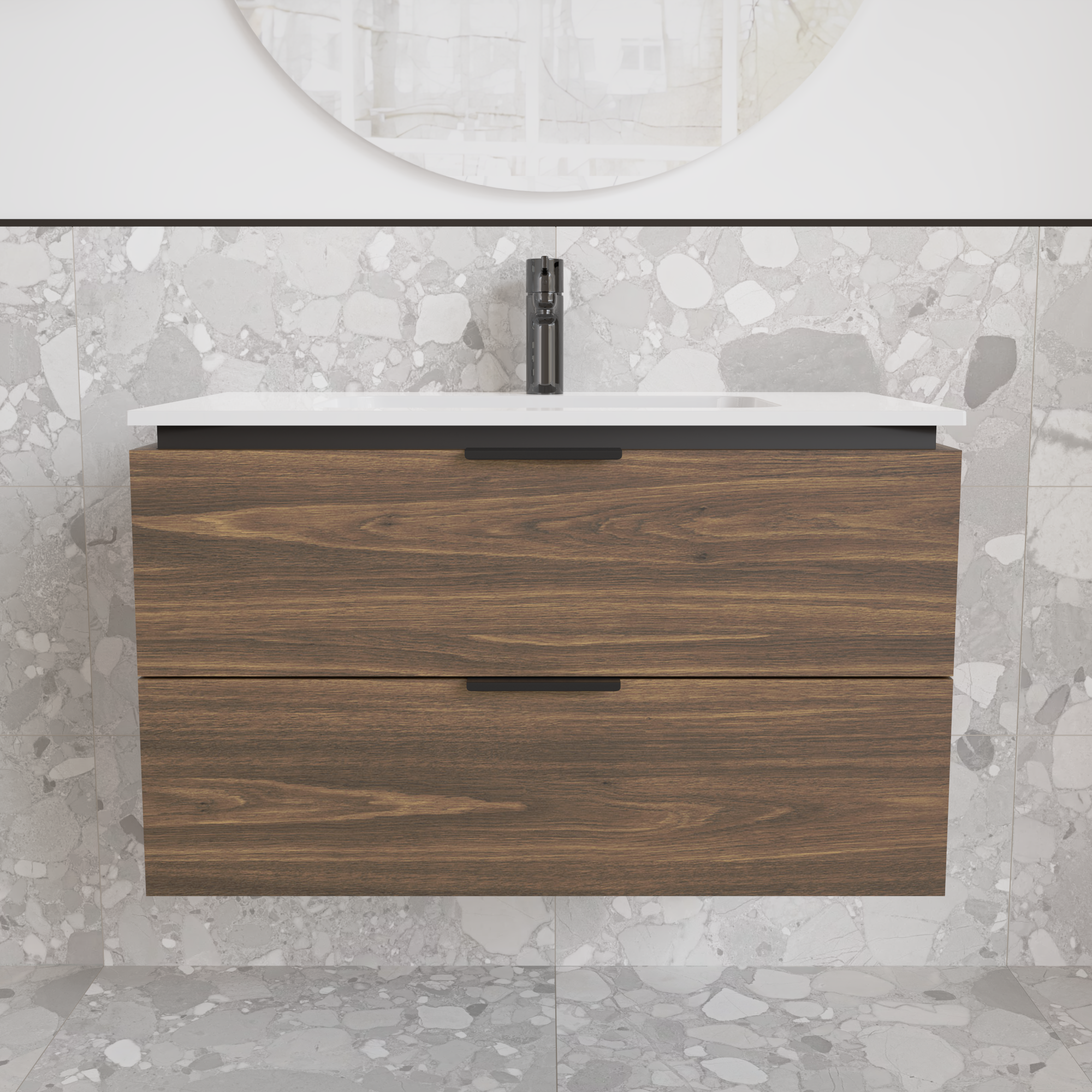 Тумба подвесная с раковиной MVK Vostok Icon 70 В2 700х450х530 мм Дуб Бурбон (p270br) - фото 1 Тумба подвесная с раковиной MVK Vostok Icon 70 В2 700х450х530 мм Дуб Бурбон (p270br) - фото 1