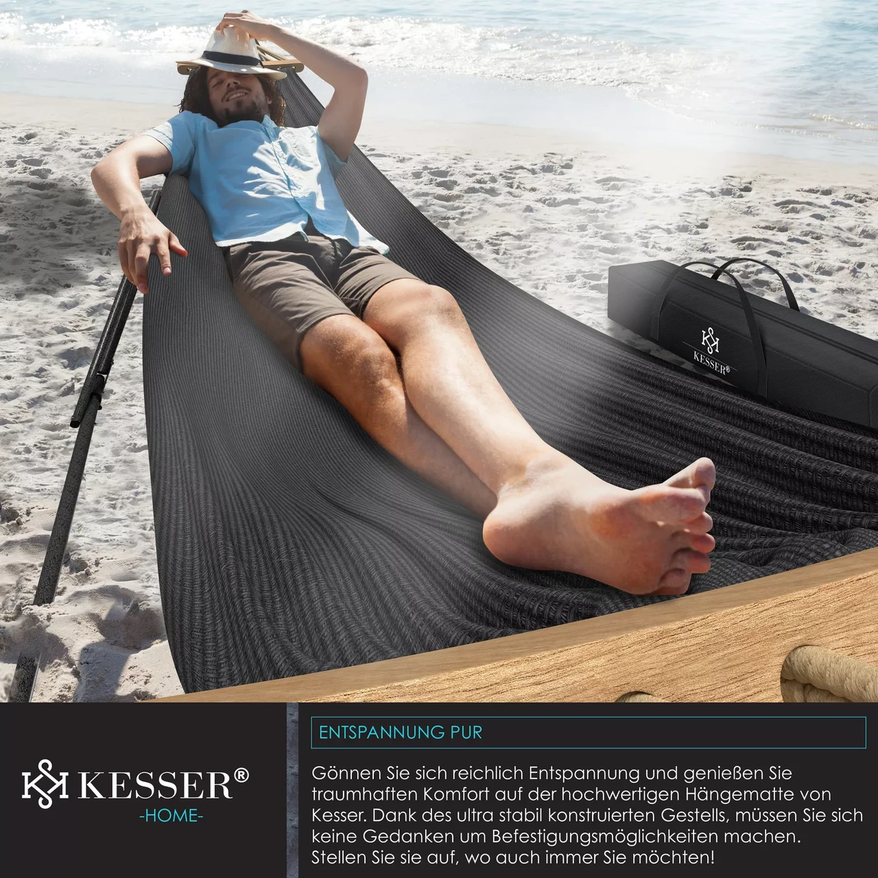 Гамаки KESSER подвесной для сада и дачи 200 кг 360x120x115 см (4260729115591) - фото 7 Гамаки KESSER подвесной для сада и дачи 200 кг 360x120x115 см (4260729115591) - фото 7